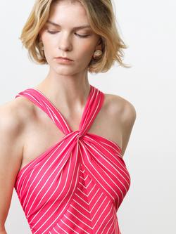 French Connection Clarisa Stripe Maxi Dress, Pink - view 2, Pink