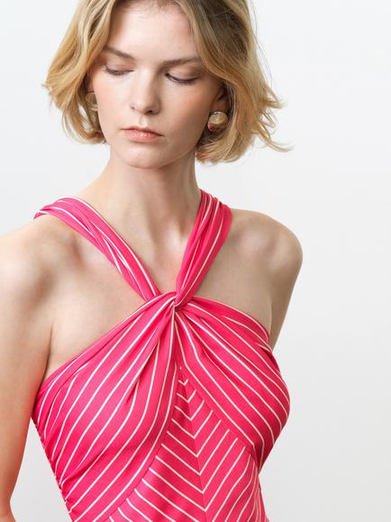 French Connection Clarisa Stripe Maxi Dress, Pink - view 2, Pink