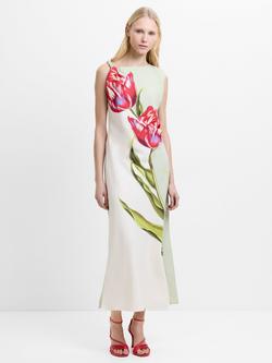 French Connection Dori Floral Maxi Dress, White/Multi, White/Multi
