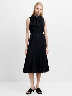 French Connection Era Bow Midi Dress, Black, Black