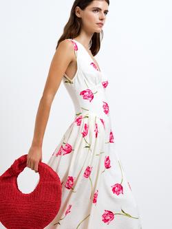 French Connection Cressida Floral Dress, Ivory/Multi - view 2, Ivory/Multi