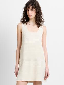 French Connection Mozart Textured Stripe Mini Dress, Ecru, Ecru