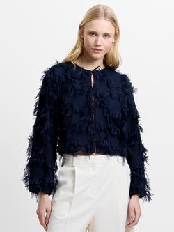 French Connection Millie Textured Jacket, New Navy, New Navy