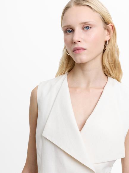 French Connection Raquel Waistcoat, Cream - view 2, Cream