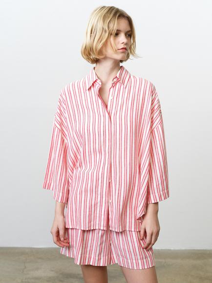 French Connection Cheryl Over Shirt, Watermelon Red, Watermelon Red