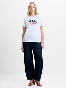 French Connection Frais Strawberry Graphic T-Shirt, White, White