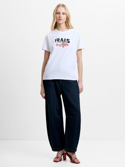 French Connection Frais Strawberry Graphic T-Shirt, White, White