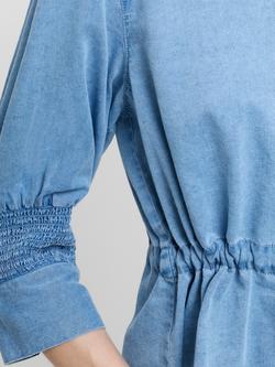 French Connection Zaves Drawstring Denim Top, Light Blue - view 2, Light Blue