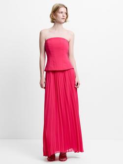 French Connection Tiana Georgette Corset Maxi Dress, Peony Pink, Peony Pink