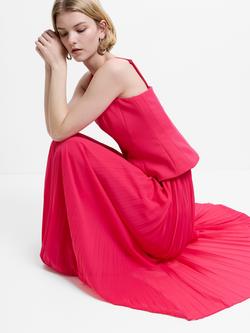 French Connection Tiana Georgette Corset Maxi Dress, Peony Pink - view 2, Peony Pink