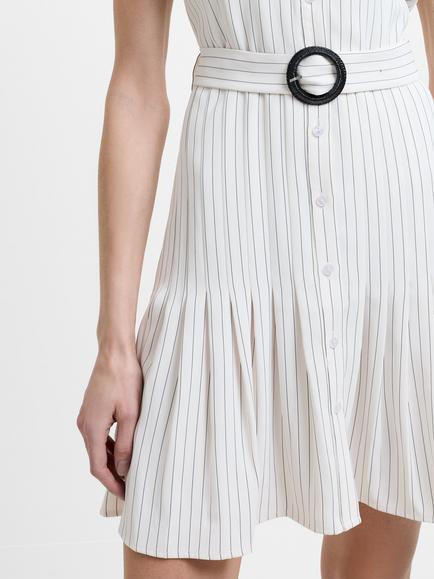 French Connection Vinnie Mini Dress, Cream/Black - view 2, Cream/Black
