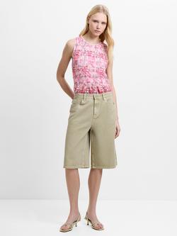 French Connection Dallas Denim Bermuda Shorts, Sage, Sage