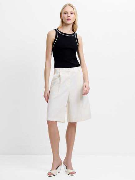 French Connection Raquel Bermuda Shorts, Cream, Cream