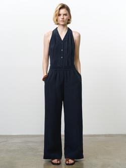 French Connection Melina Wide Leg Trousers, New Navy, New Navy