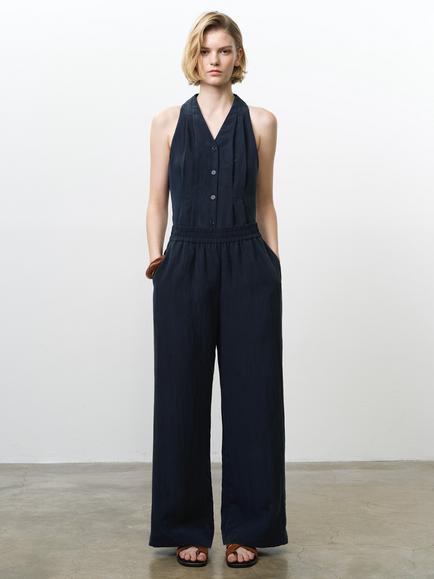 French Connection Melina Wide Leg Trousers, New Navy, New Navy