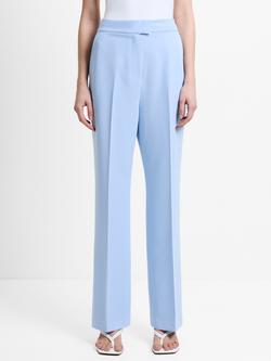 French Connection Sammie Tailored Straight Leg Trousers, Mid Pretty Blue - view 2, Mid Pretty Blue
