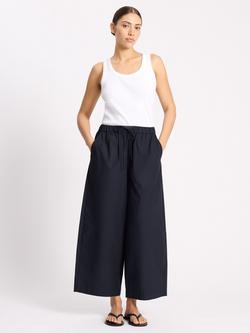 Albaray Relaxed Barrel Leg Trousers, Navy, Navy