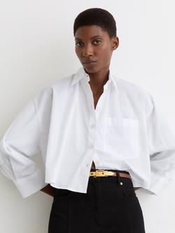 Reiss Cora Buckle Detail Pure Leather Belt, Tan - view 2, Tan