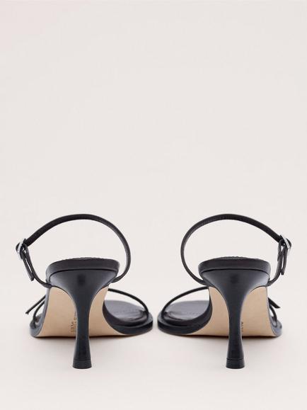 Mango Slim Strap Stiletto Sandal Heel, Chocolate - view 2, Chocolate