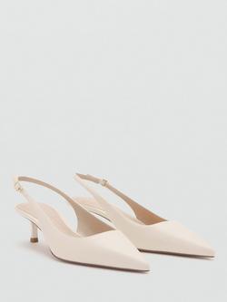 Mango Pointed Slingback Pumps, Natural - view 2, Natural