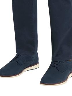 Dune London Brydon Leather Shoes, Navy - view 2, Navy