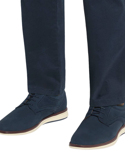 Dune London Brydon Leather Shoes, Navy - view 2, Navy