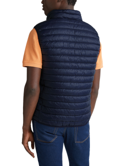 Benetton Zip Front Quilted Gilet - view 2, Dark Blue
