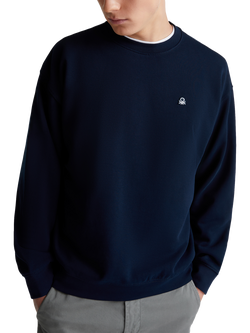 Benetton Classic Cotton Crew Neck Jumper, Dark Blue