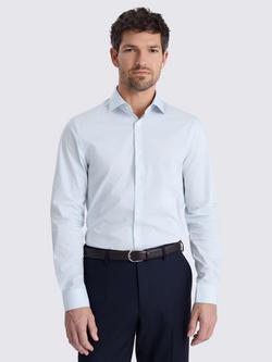 Moss Slim Stretch Shirt, Light Blue