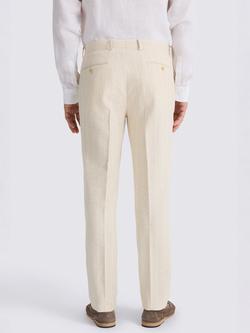 Moss Slim Fit Stripe Linen Tailored Trousers, Light Camel - view 2, Light Camel