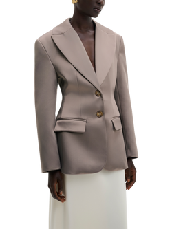 Malina Ella Tailored Peplum Blazer, Grey, Grey