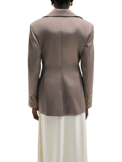 Malina Ella Tailored Peplum Blazer, Grey - view 2, Grey