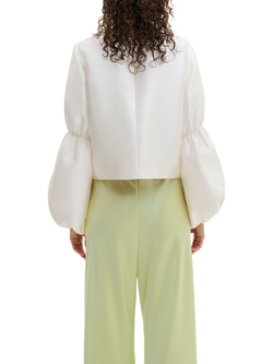 Malina Cia Double Puff Sleeve Top, White - view 2, White