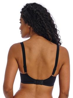 Freya Deco Underwired Moulded Plunge T-Shirt Bra - view 2, Black