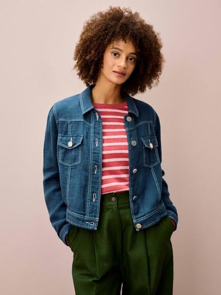 Brora Utility Pure Linen Jacket, Ink, Ink