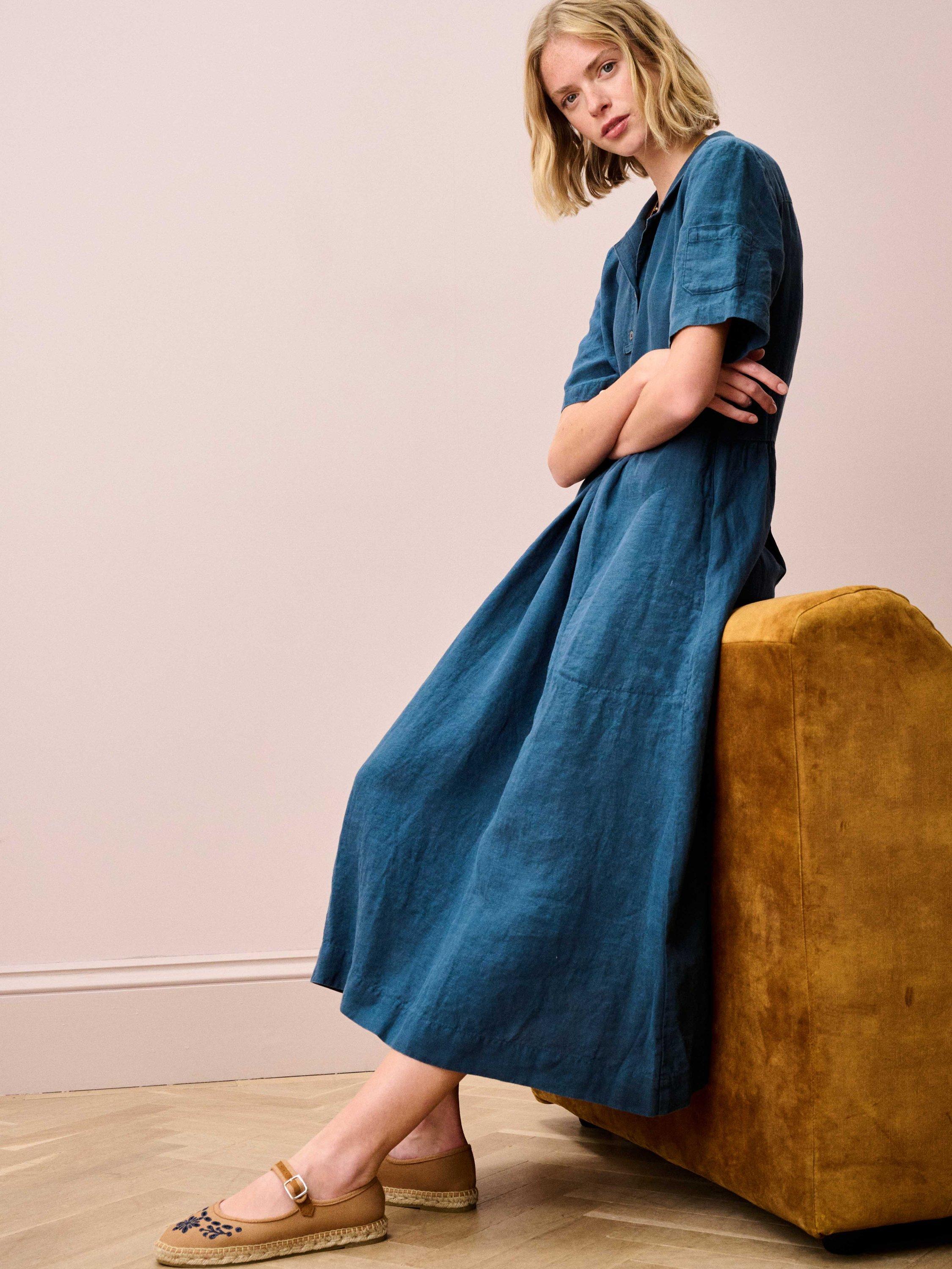 linen bow dress Cruise Linen Bow Dress