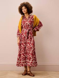 Brora Paisley Shirt Dress, Paprika, Paprika