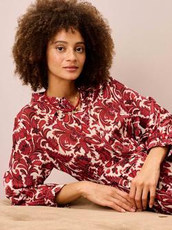 Brora Paisley Shirt Dress, Paprika - view 2, Paprika
