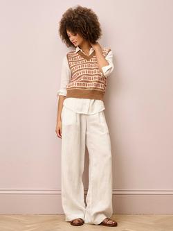 Brora Fair isle Wool Rich Tank Top, Nutmeg, Nutmeg