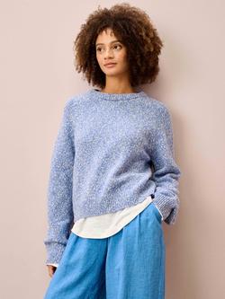 Brora Marled Pure Wool Jumper, Iris, Iris
