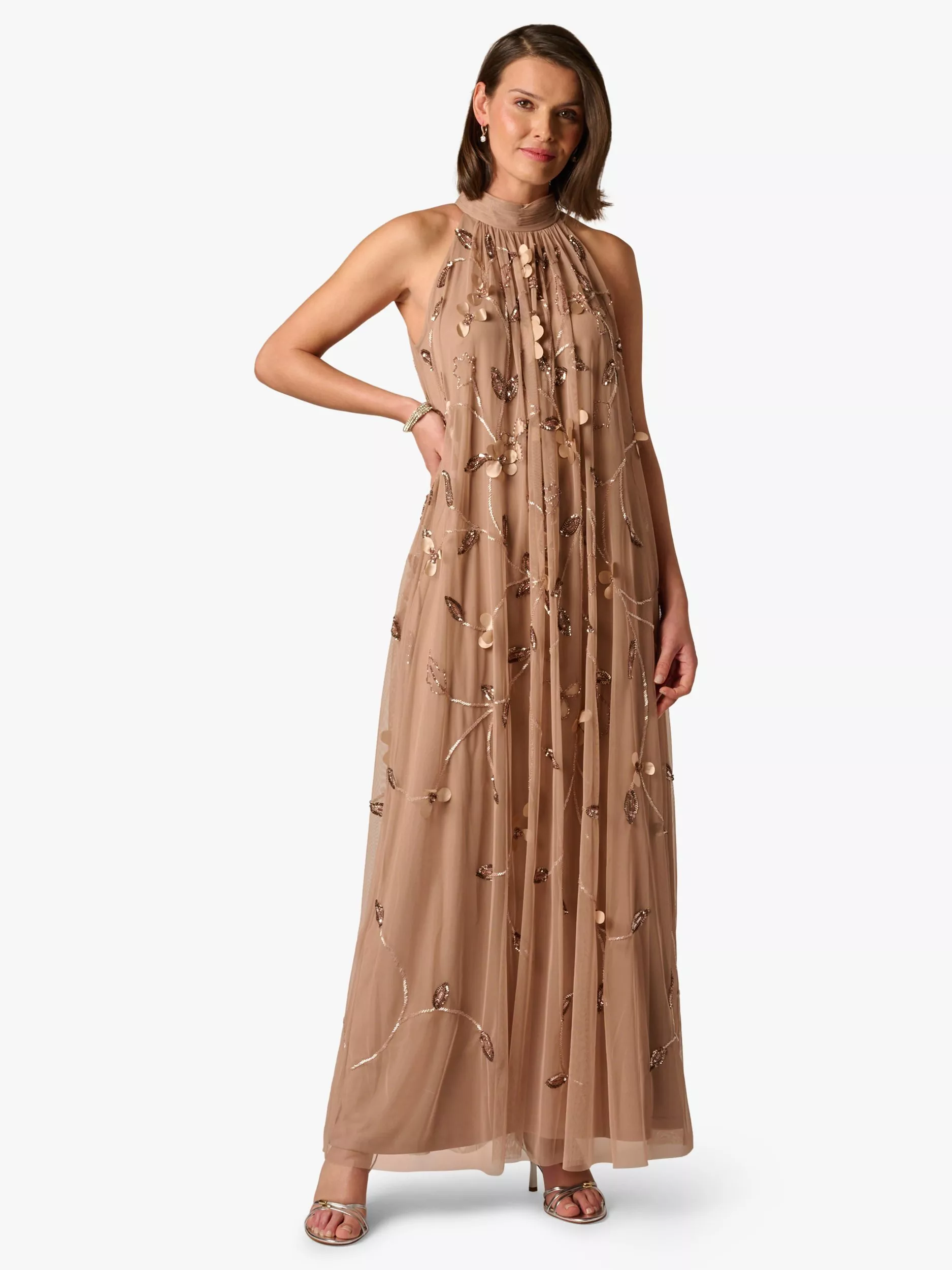 Women's Dresses - Adrianna Papell, Brown | John Lewis & Partners