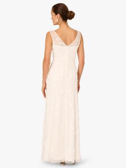 Adrianna Papell Flower Petal Beaded Dress, Ivory - view 2, Ivory