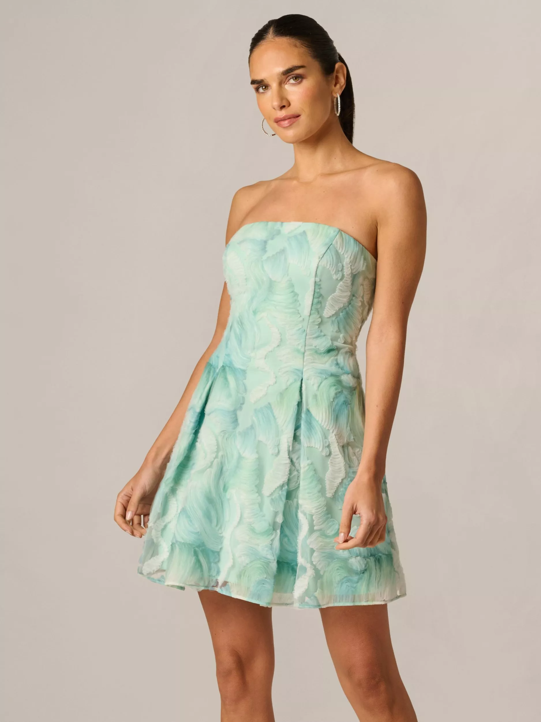 sachin and babi light blue dress Adrianna Papell Embroidered Dresses