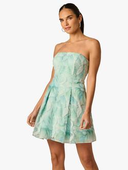 Adrianna By Adrianna Papell Soutache Embroidered Mini Dress, Jade/Multi, Jade/Multi
