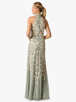 Adrianna Papell Soutache Lace Sleeveless Dress, Sage/Ivory - view 2, Sage/Ivory