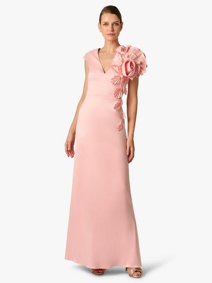 Aidan Mattox by Adrianna Papell Stretch A-Line Sleeveless Mikado Gown, Pink, Pink