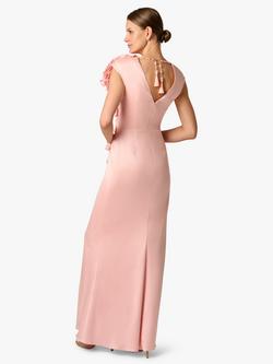 Adrianna Papell Stretch A-Line Sleeveless Mikado Gown, Pink - view 2, Pink