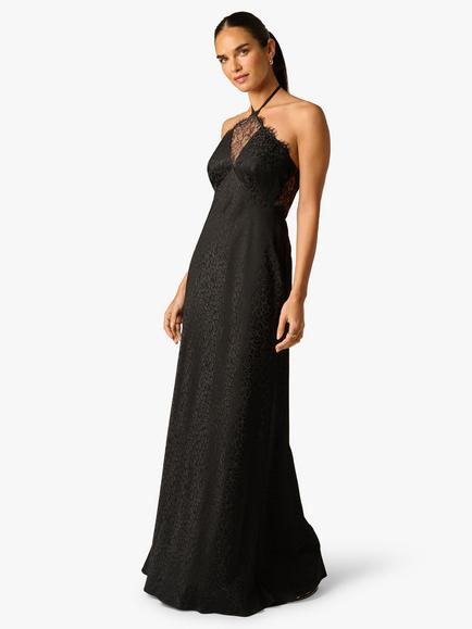 Adrianna By Adrianna Papell Leopard Print Jacquard Maxi Dress, Black, Black