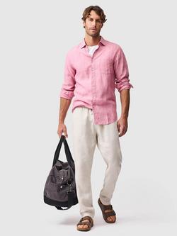 Rodd & Gunn Coromandel Linen Slim Fit Long Sleeve Shirt - view 2, Orchid