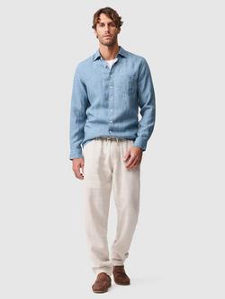 Rodd & Gunn Coromandel Linen Slim Fit Long Sleeve Shirt - view 2, Sea Stone